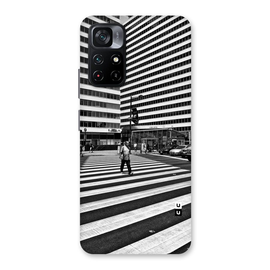 Black White Perspective Back Case for Poco M4 Pro 5G