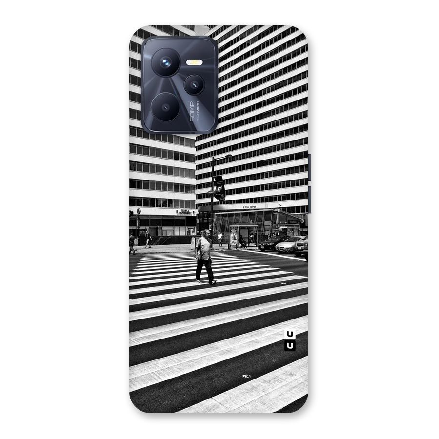 Black White Perspective Back Case for Realme C35