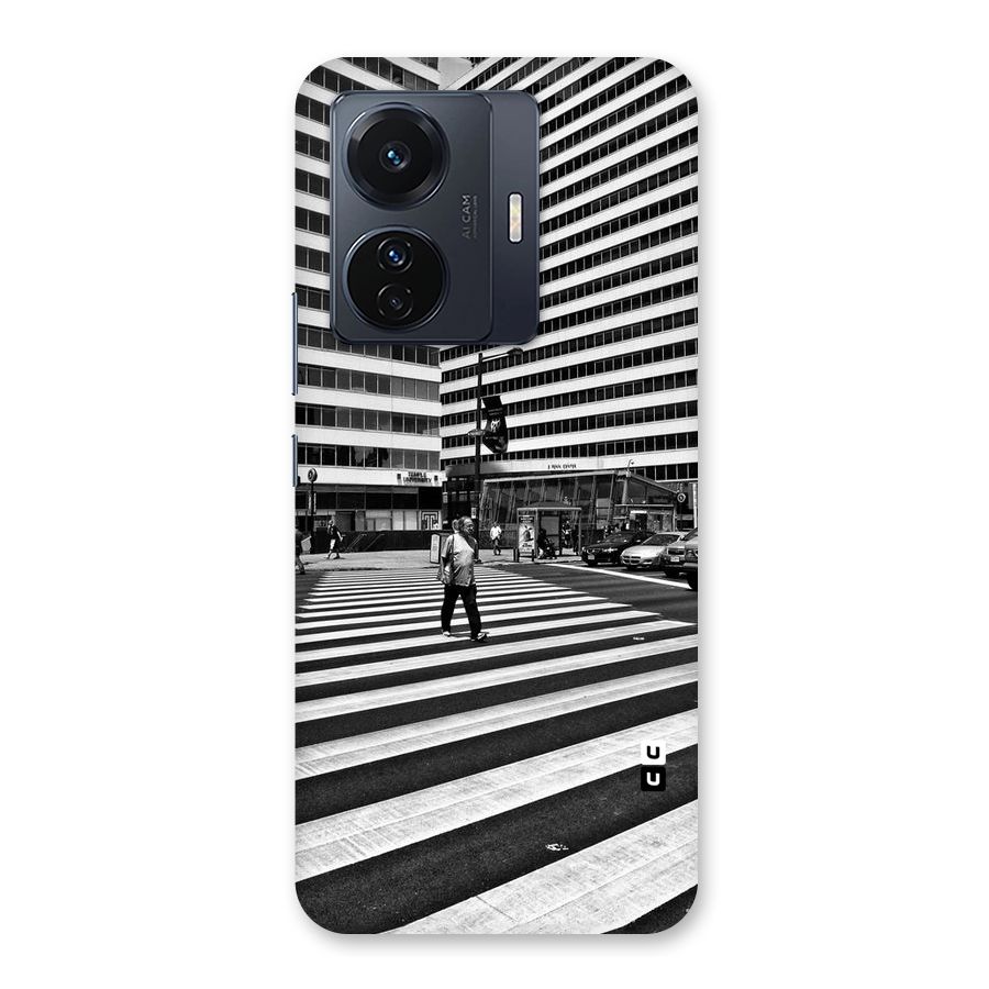 Black White Perspective Back Case for Vivo T1 Pro