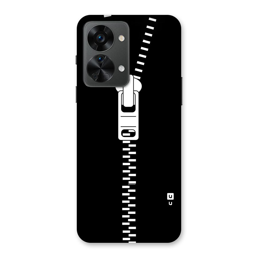 Black Zipper Back Case for OnePlus Nord 2T