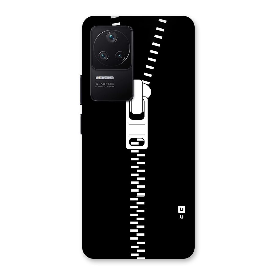 Black Zipper Back Case for Poco F4 5G