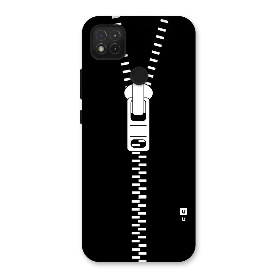 Black Zipper Back Case for Redmi 9 Activ