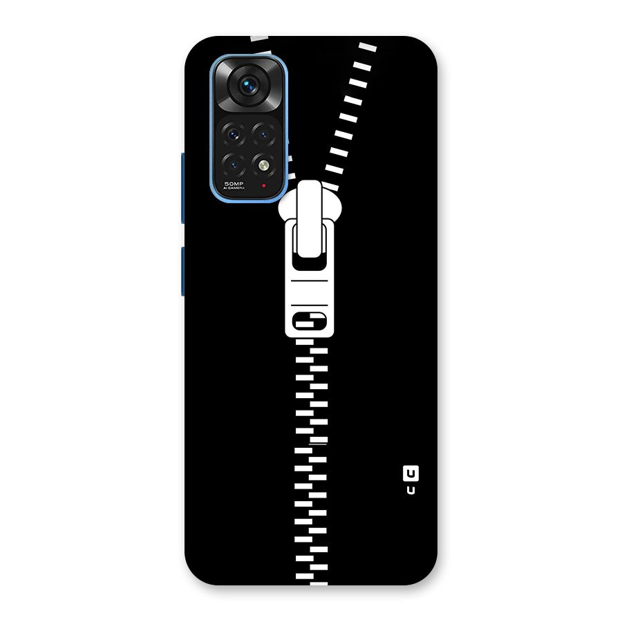 Black Zipper Back Case for Redmi Note 11S
