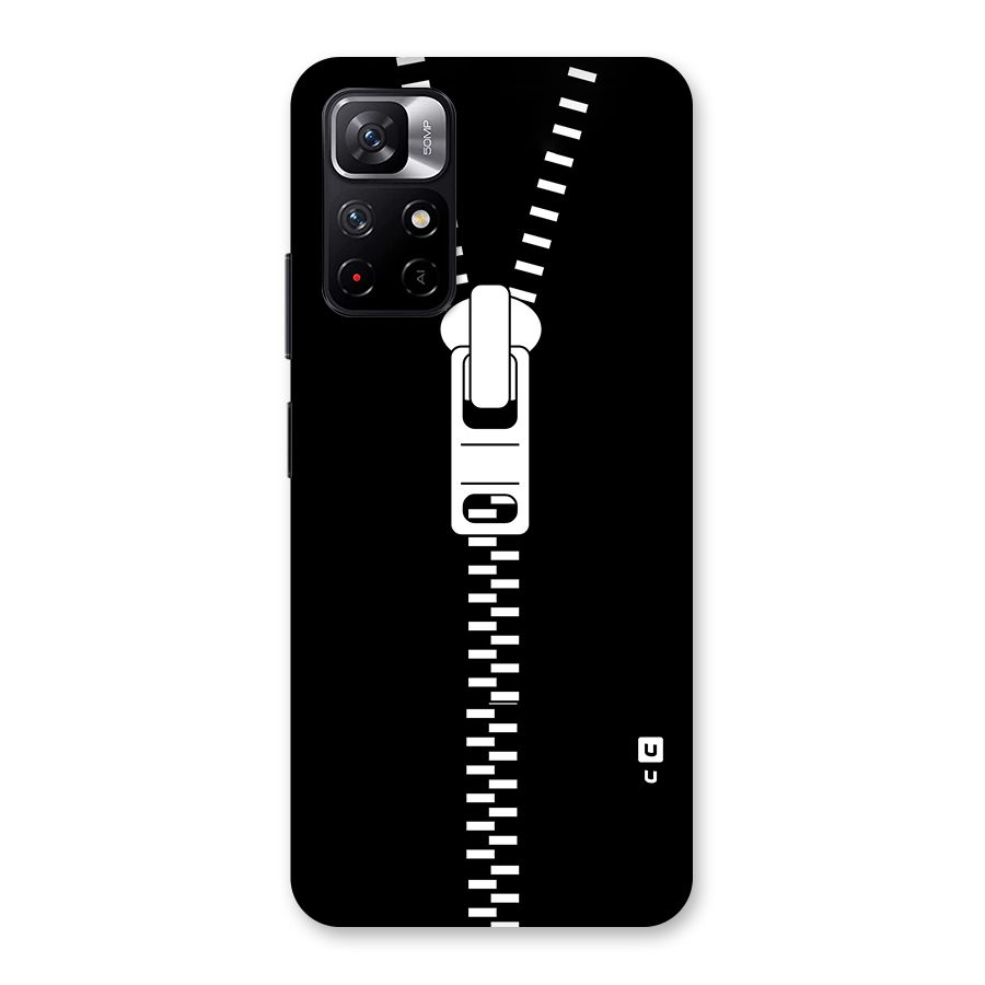 Black Zipper Back Case for Redmi Note 11T 5G