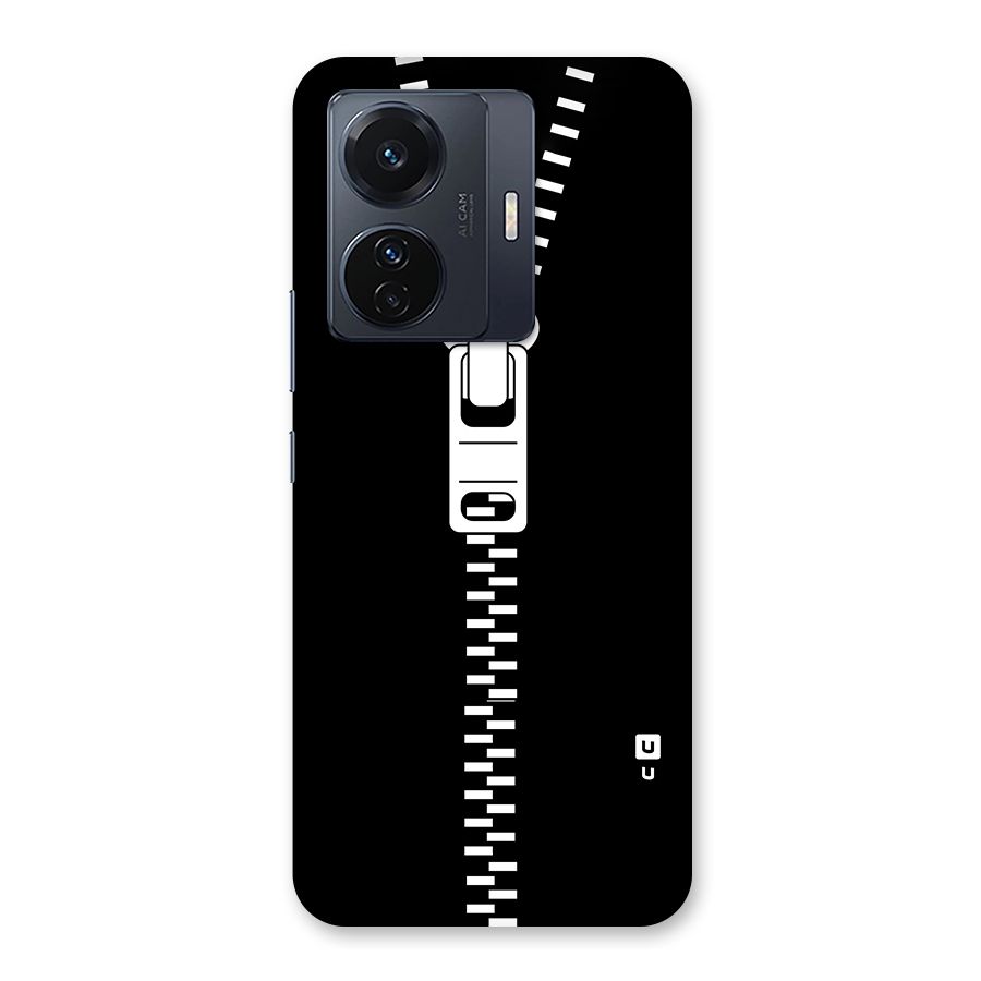 Black Zipper Back Case for Vivo T1 Pro