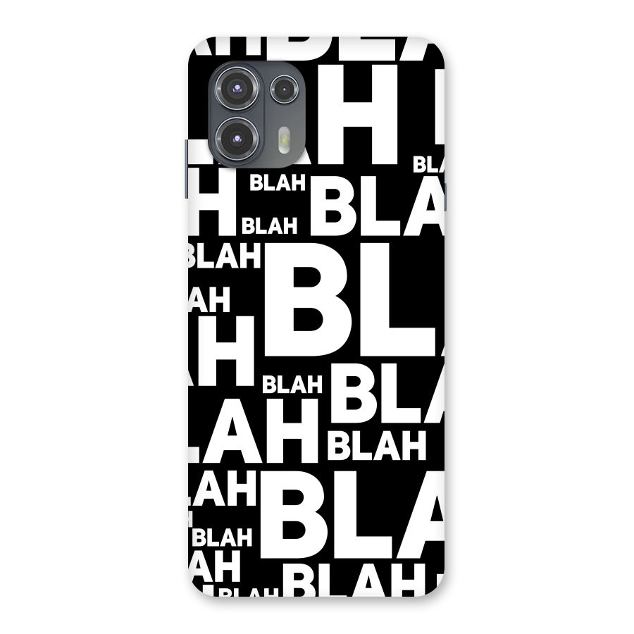 Blah Blah Pattern Back Case for Motorola Edge 20 Fusion