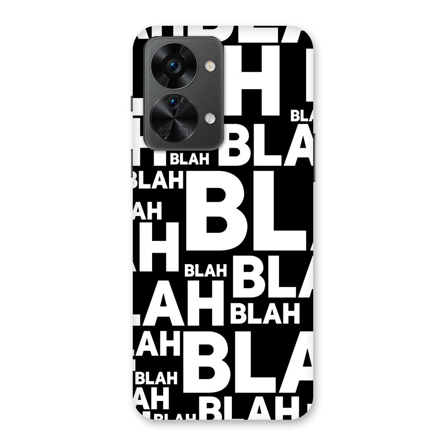 Blah Blah Pattern Back Case for OnePlus Nord 2T