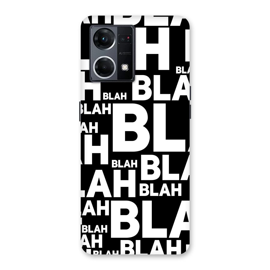 Blah Blah Pattern Glass Back Case for Oppo F21 Pro 5G