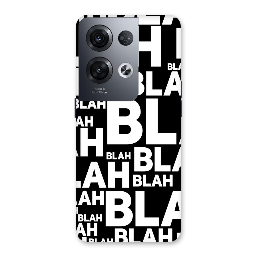 Blah Blah Pattern Back Case for Oppo Reno8 Pro 5G