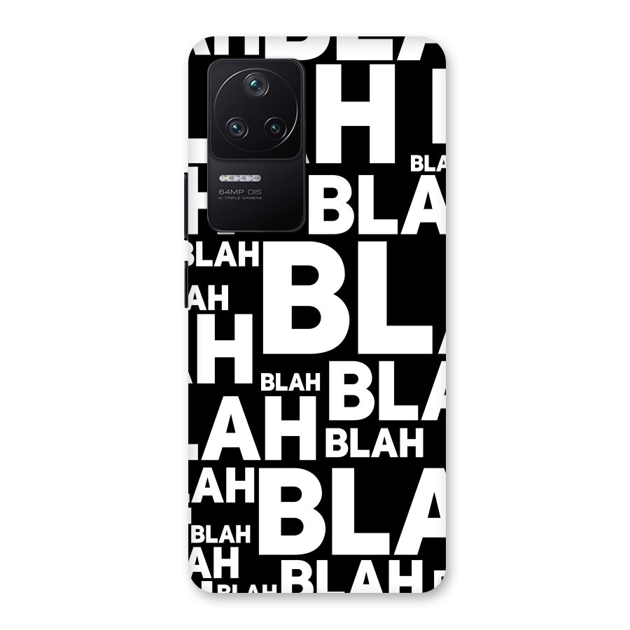 Blah Blah Pattern Back Case for Poco F4 5G