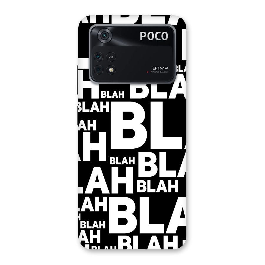 Blah Blah Pattern Back Case for Poco M4 Pro 4G
