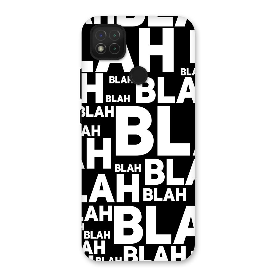 Blah Blah Pattern Back Case for Redmi 9 Activ
