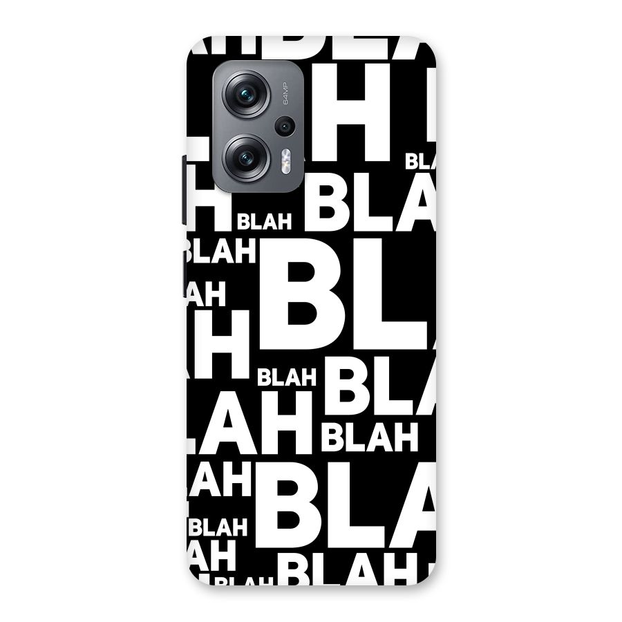 Blah Blah Pattern Back Case for Redmi K50i