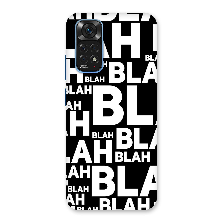 Blah Blah Pattern Back Case for Redmi Note 11S