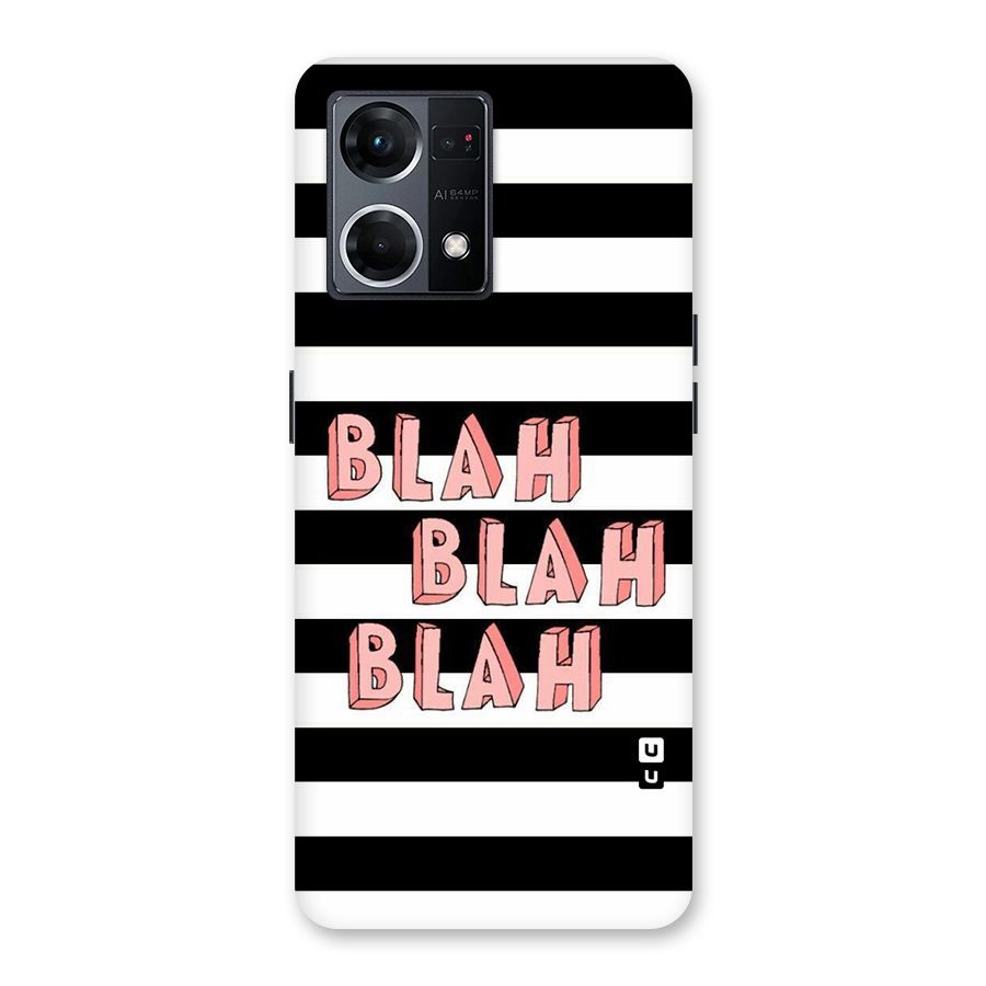 Blah Bold Stripes Glass Back Case for Oppo F21 Pro 5G