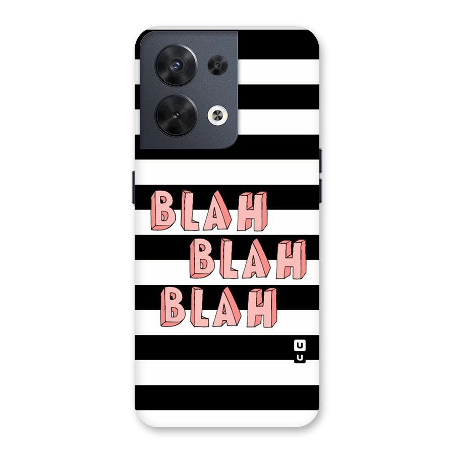 Blah Bold Stripes Back Case for Oppo Reno8 5G