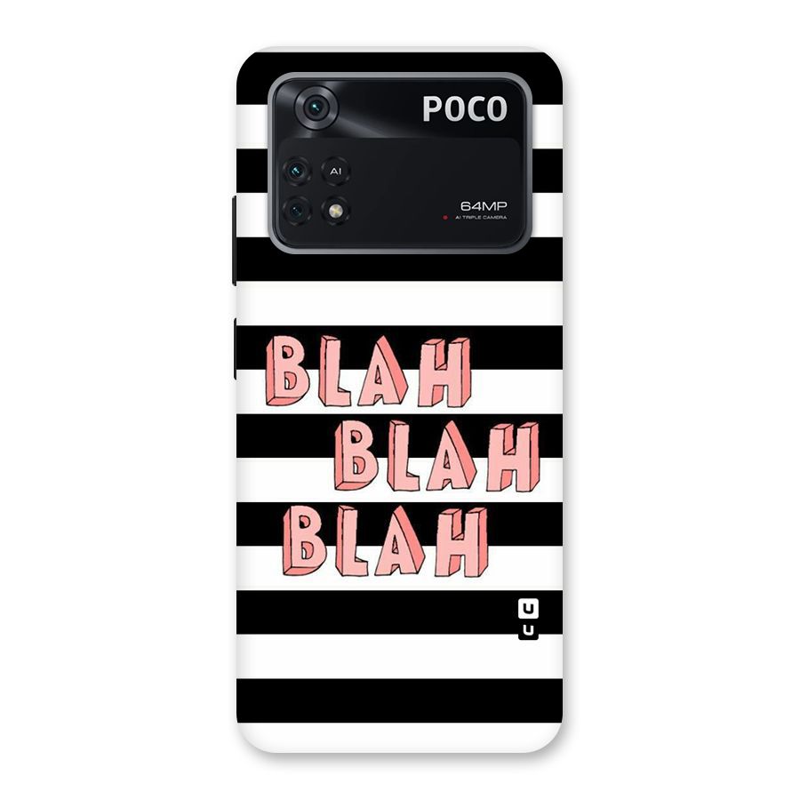 Blah Bold Stripes Back Case for Poco M4 Pro 4G