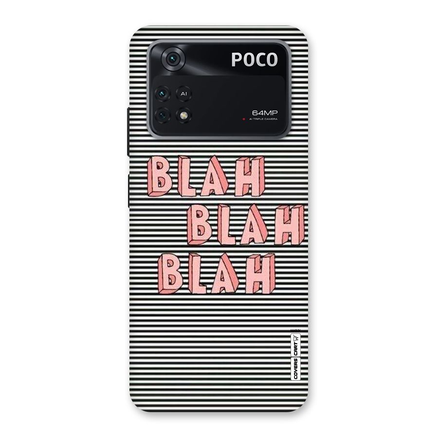Blah Stripes Back Case for Poco M4 Pro 4G