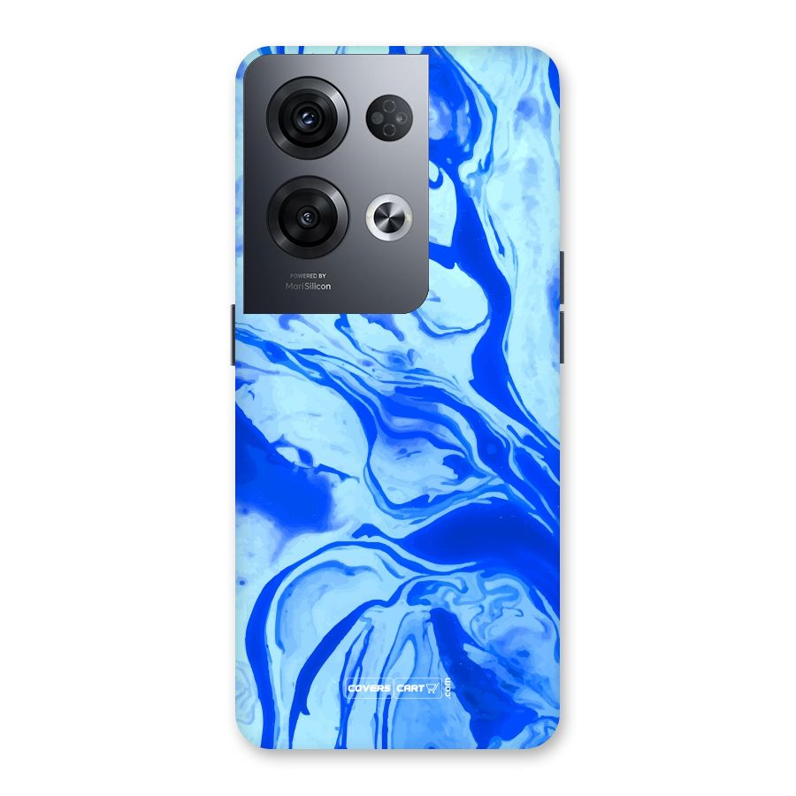 Blaze Blue Marble Texture Back Case for Oppo Reno8 Pro 5G