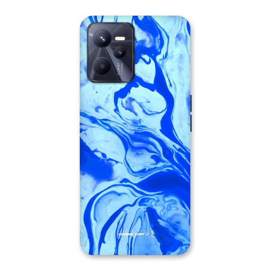 Blaze Blue Marble Texture Back Case for Realme C35