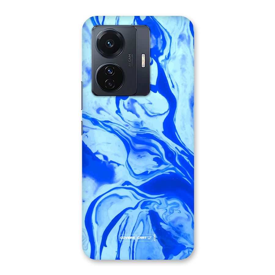 Blaze Blue Marble Texture Back Case for Vivo T1 Pro