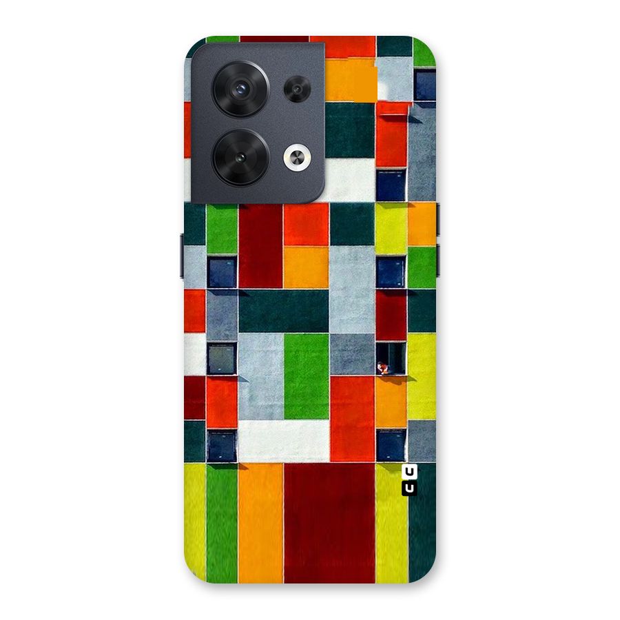 Block Color Design Back Case for Oppo Reno8 5G