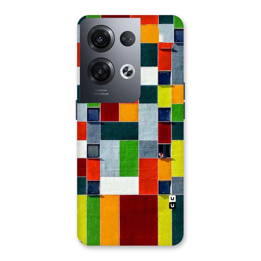 Block Color Design Back Case for Oppo Reno8 Pro 5G