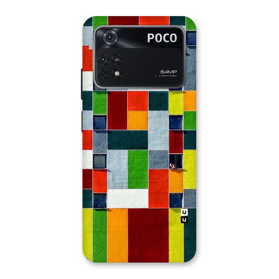 Block Color Design Back Case for Poco M4 Pro 4G