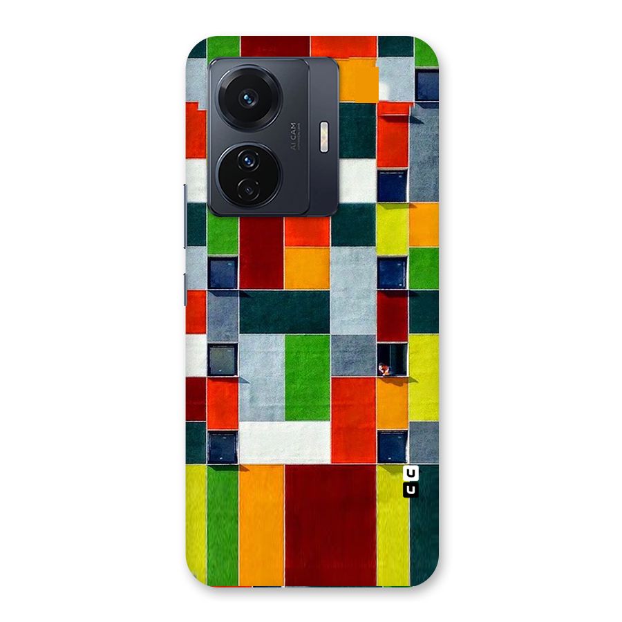 Block Color Design Back Case for Vivo T1 Pro