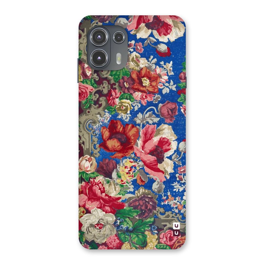 Block Printed Flowers Back Case for Motorola Edge 20 Fusion