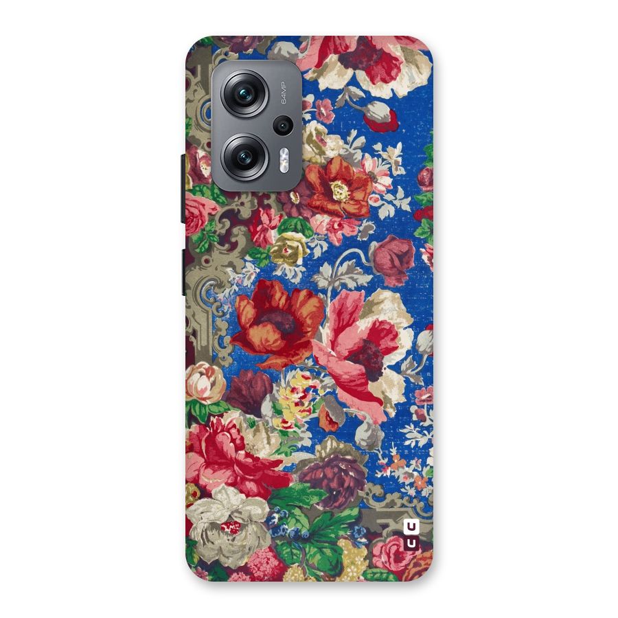 Block Printed Flowers Back Case for Redmi K50i