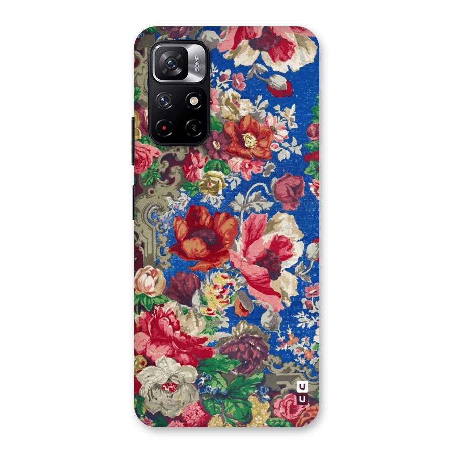 Block Printed Flowers Back Case for Redmi Note 11T 5G