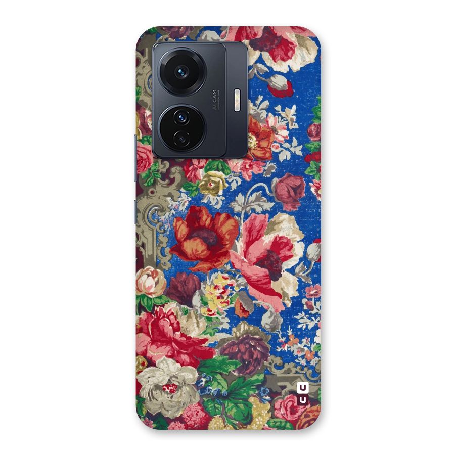 Block Printed Flowers Back Case for Vivo T1 Pro