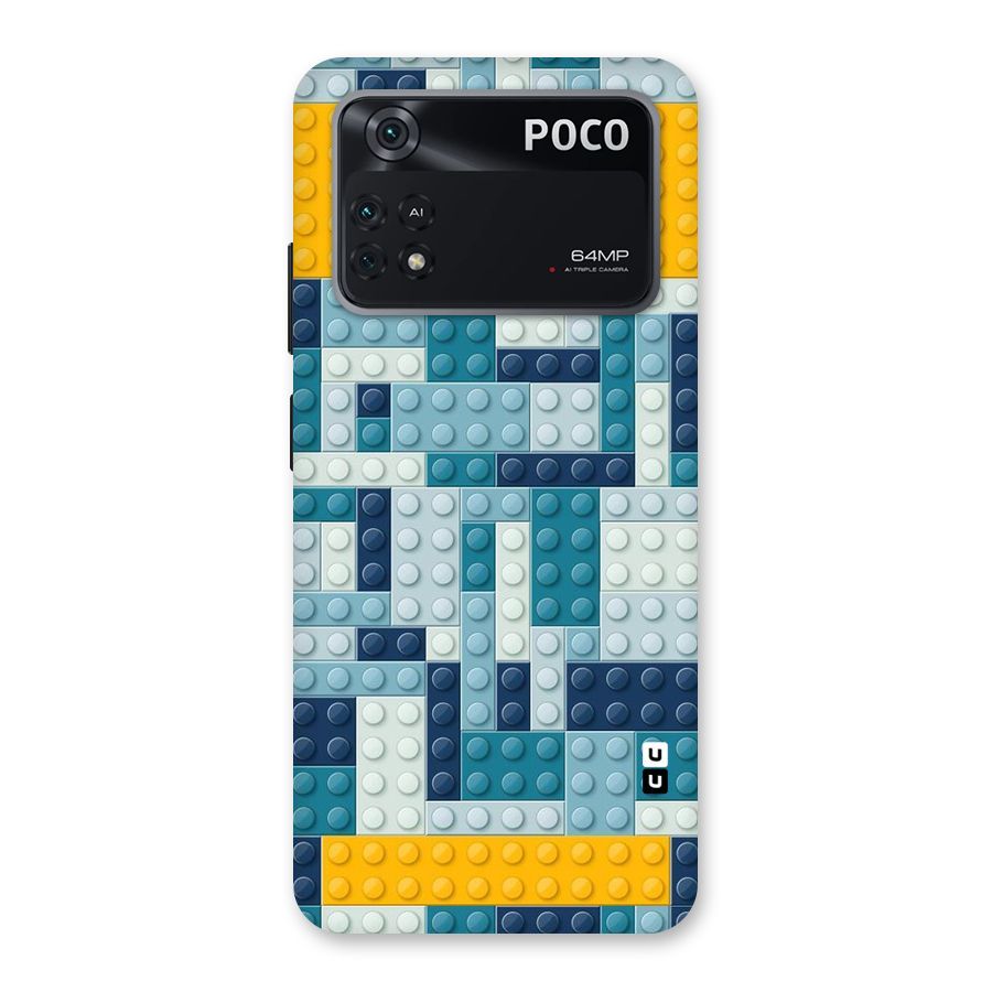 Blocks Blues Back Case for Poco M4 Pro 4G