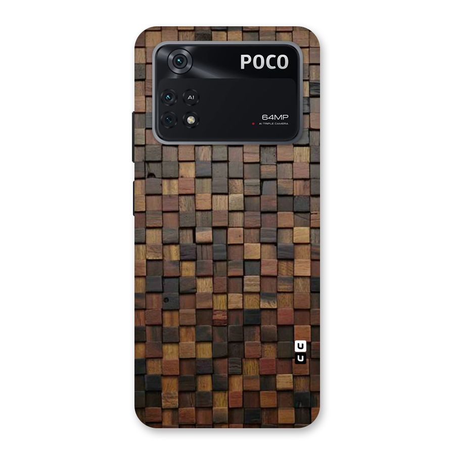 Blocks Of Wood Back Case for Poco M4 Pro 4G