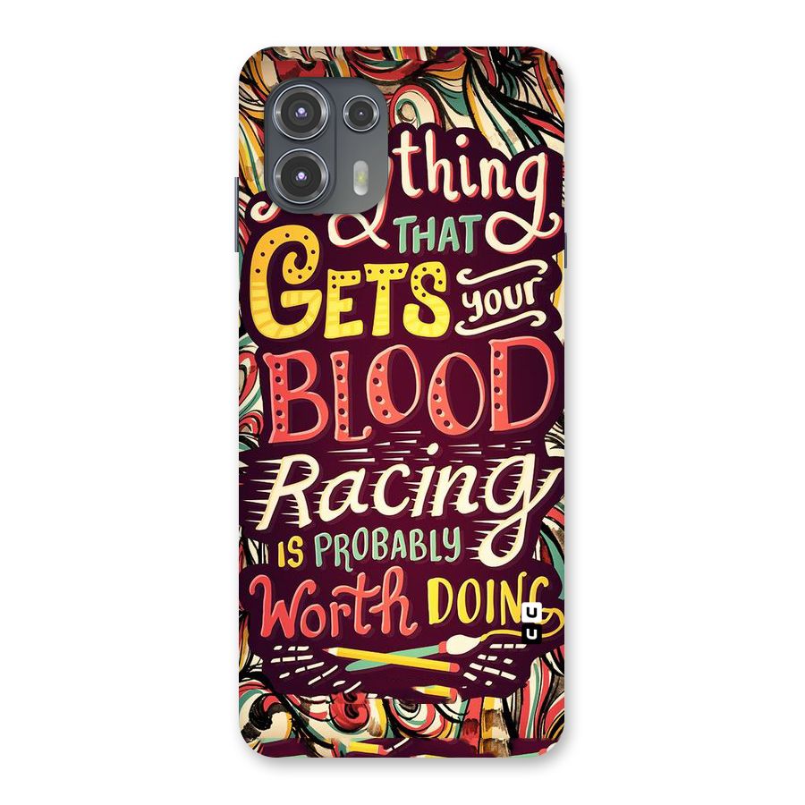 Blood Racing Back Case for Motorola Edge 20 Fusion