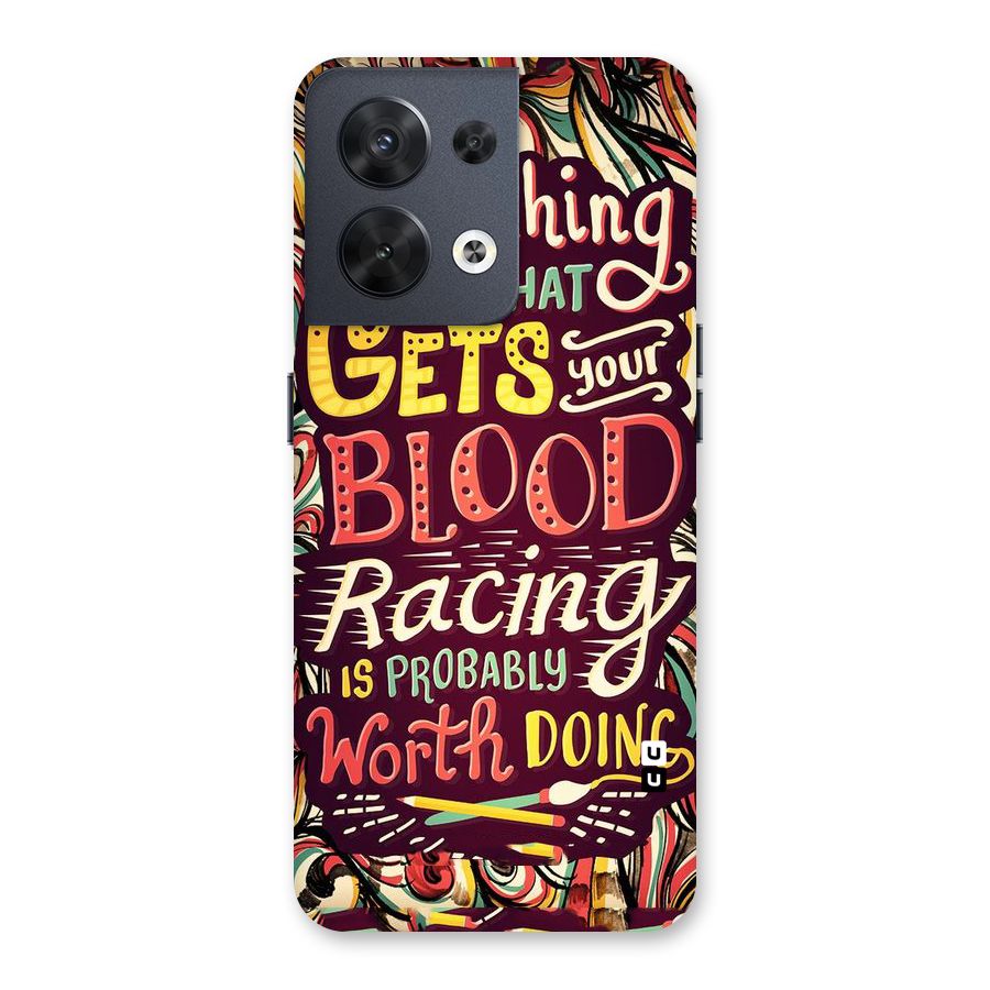 Blood Racing Back Case for Oppo Reno8 5G