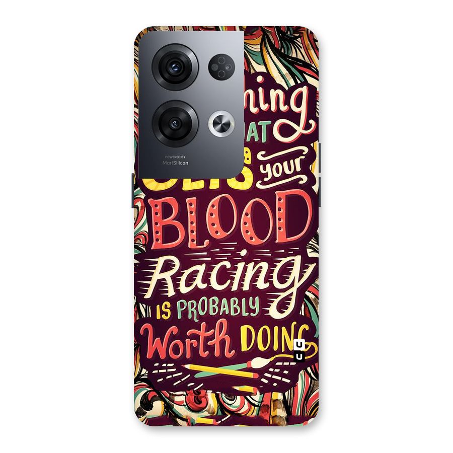 Blood Racing Back Case for Oppo Reno8 Pro 5G