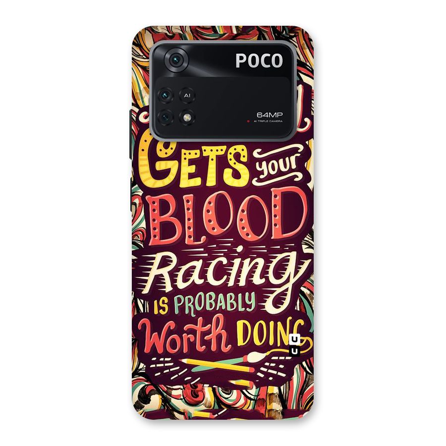 Blood Racing Back Case for Poco M4 Pro 4G