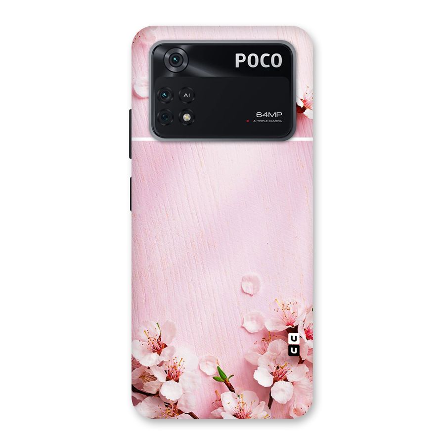 Blossom Frame Pink Back Case for Poco M4 Pro 4G