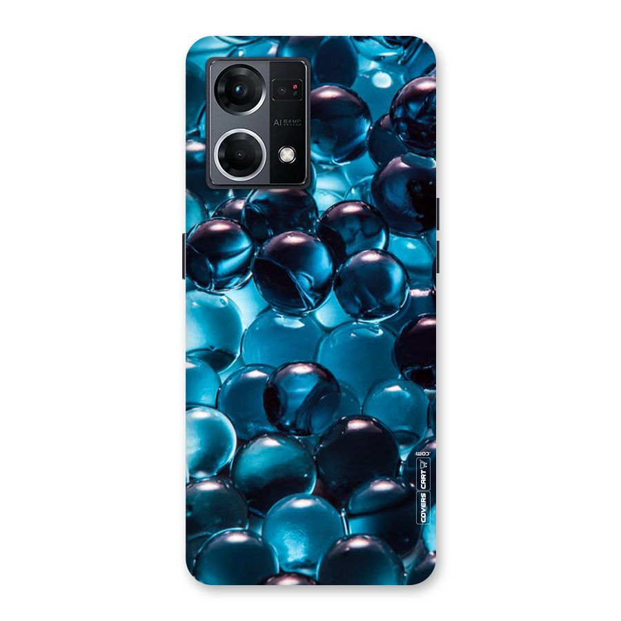 Blue Abstract Balls Glass Back Case for Oppo F21 Pro 5G