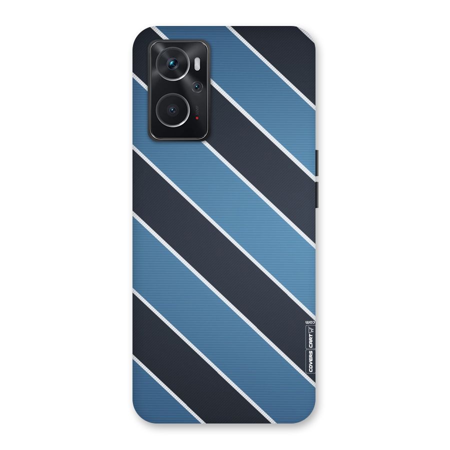 Blue Black Stripes Back Case for Oppo K10 4G