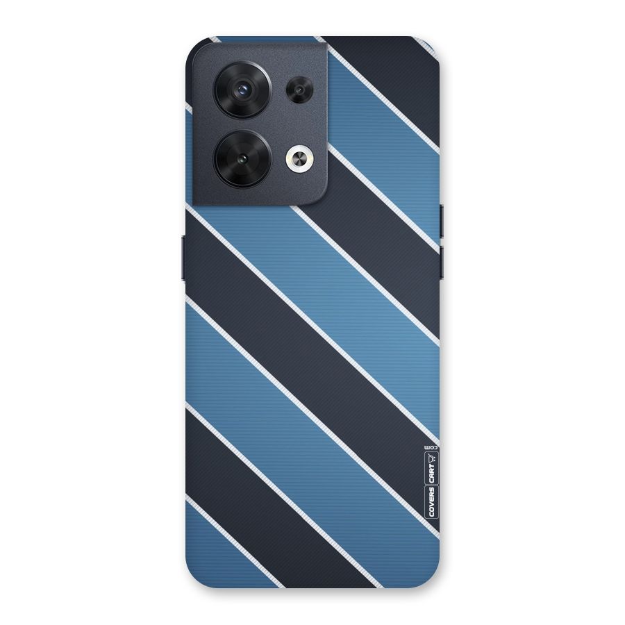 Blue Black Stripes Back Case for Oppo Reno8 5G