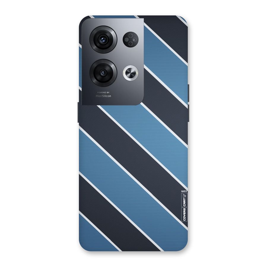 Blue Black Stripes Back Case for Oppo Reno8 Pro 5G