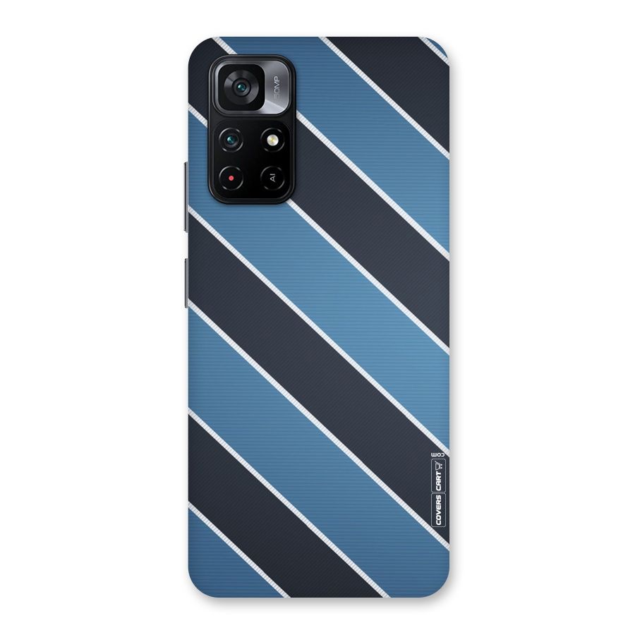 Blue Black Stripes Back Case for Poco M4 Pro 5G