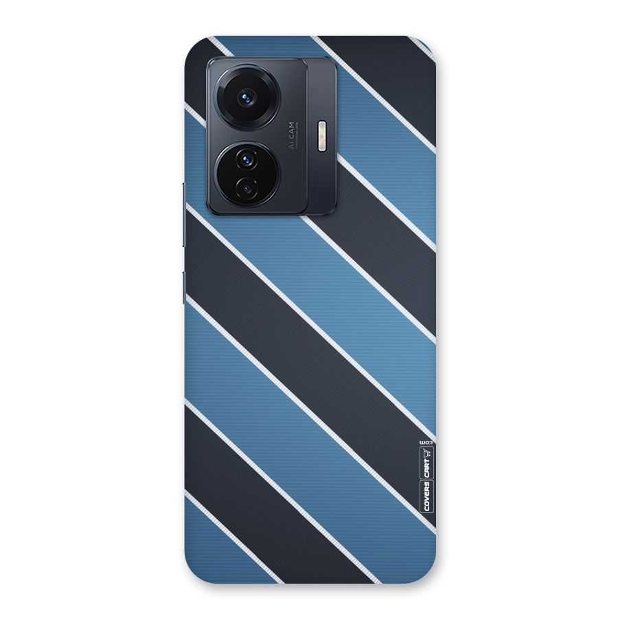 Blue Black Stripes Back Case for Vivo T1 Pro