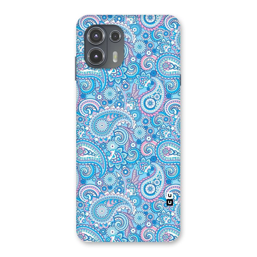 Blue Block Pattern Back Case for Motorola Edge 20 Fusion