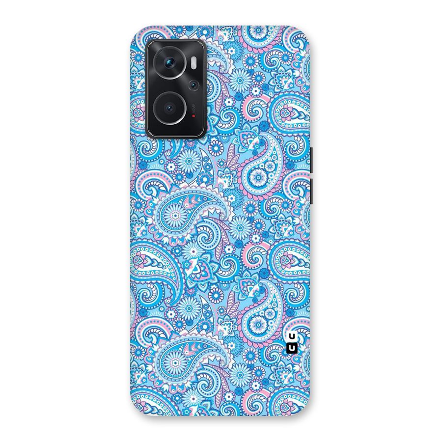 Blue Block Pattern Back Case for Oppo K10 4G