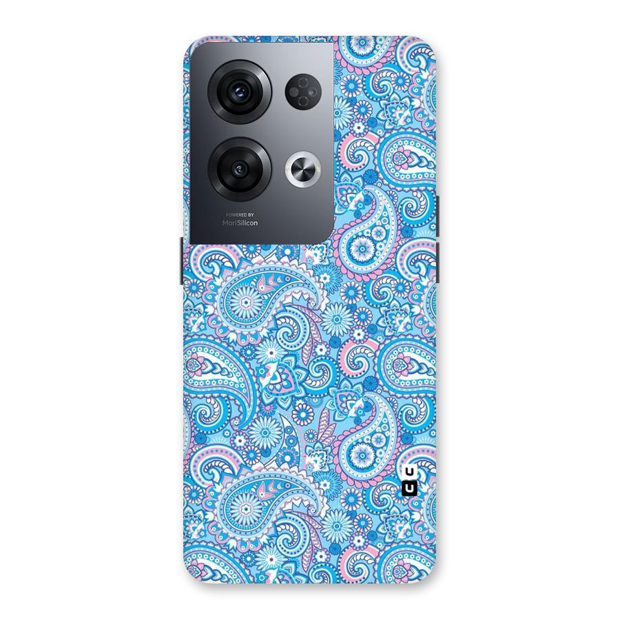 Blue Block Pattern Back Case for Oppo Reno8 Pro 5G