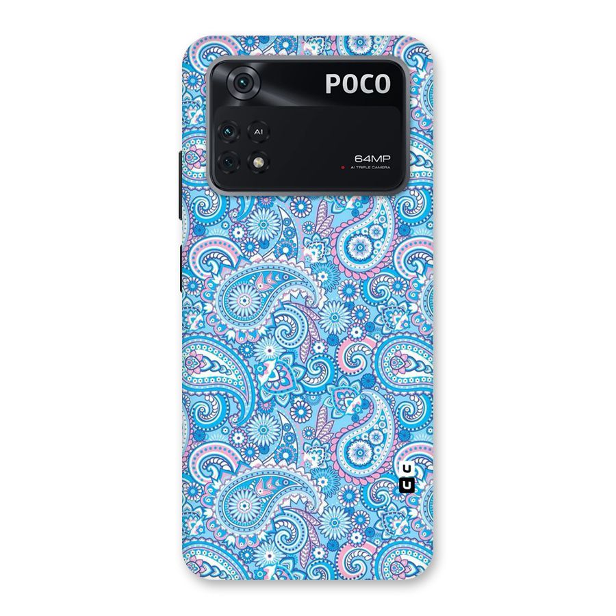 Blue Block Pattern Back Case for Poco M4 Pro 4G